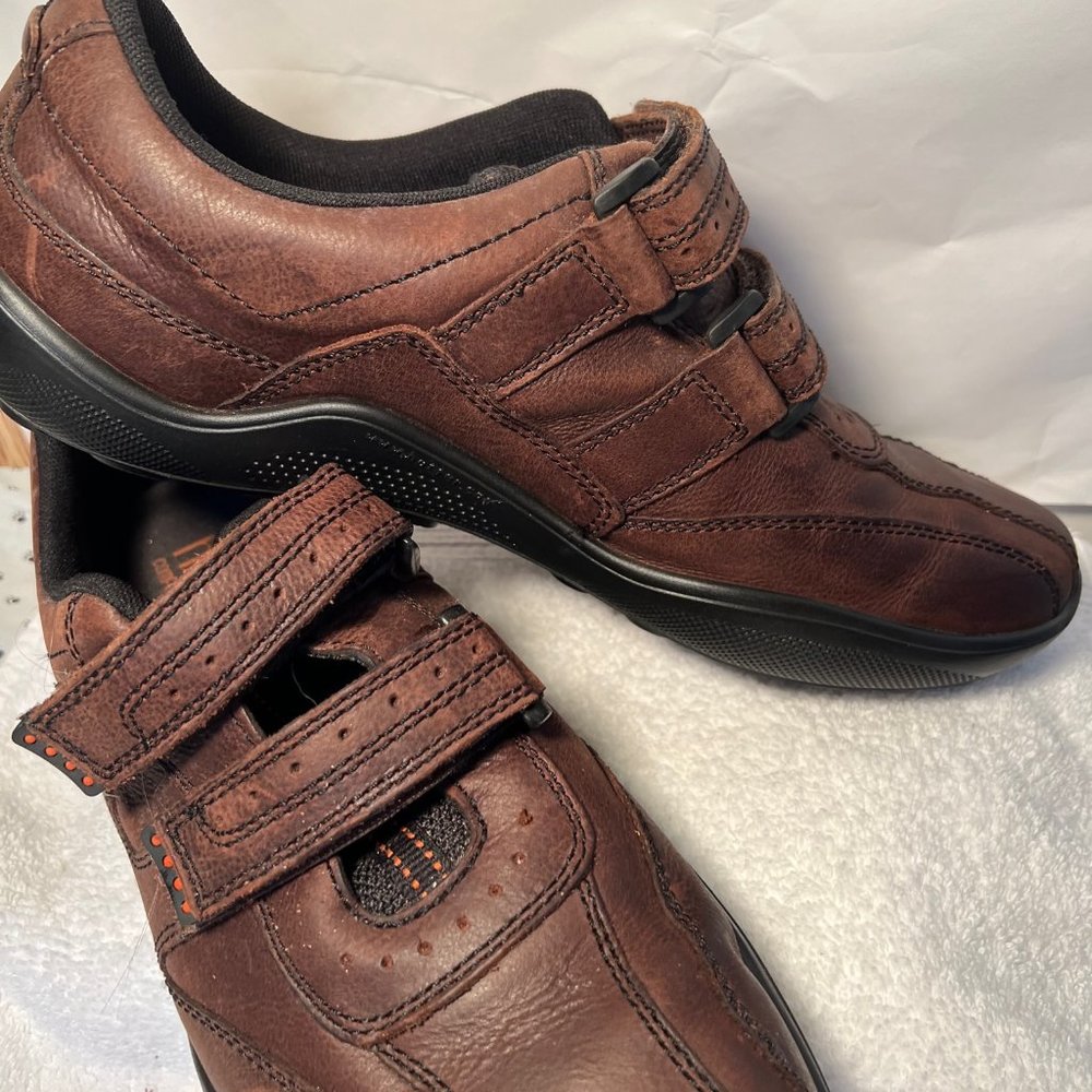 Hotter Comfort Concepts-Men"s Brown Leather Upper-Velcro-Made in England-Size 13